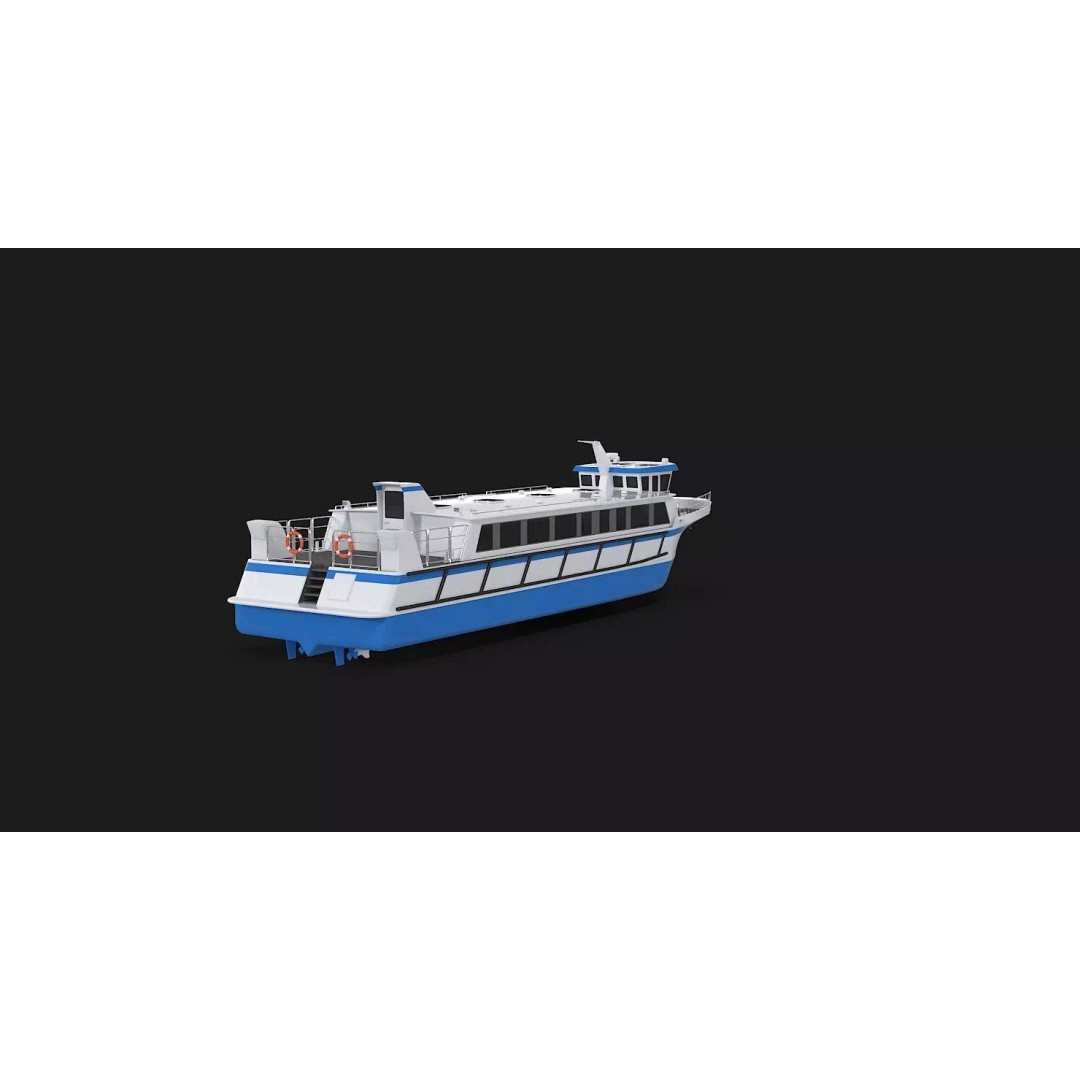 Water Taxi 3D Model – Realistic Vessel with PBR Textures, FBX - View 57