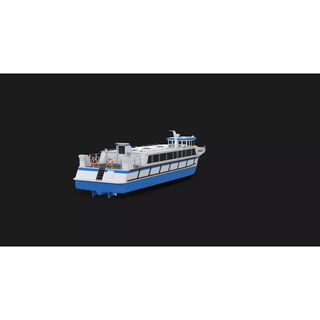 Water Taxi 3D Model – Realistic Vessel with PBR Textures, FBX - View 58