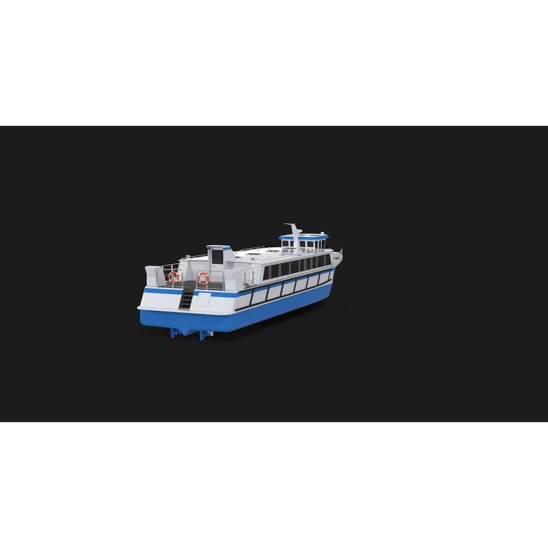 Water Taxi 3D Model – Realistic Vessel with PBR Textures, FBX - View 59