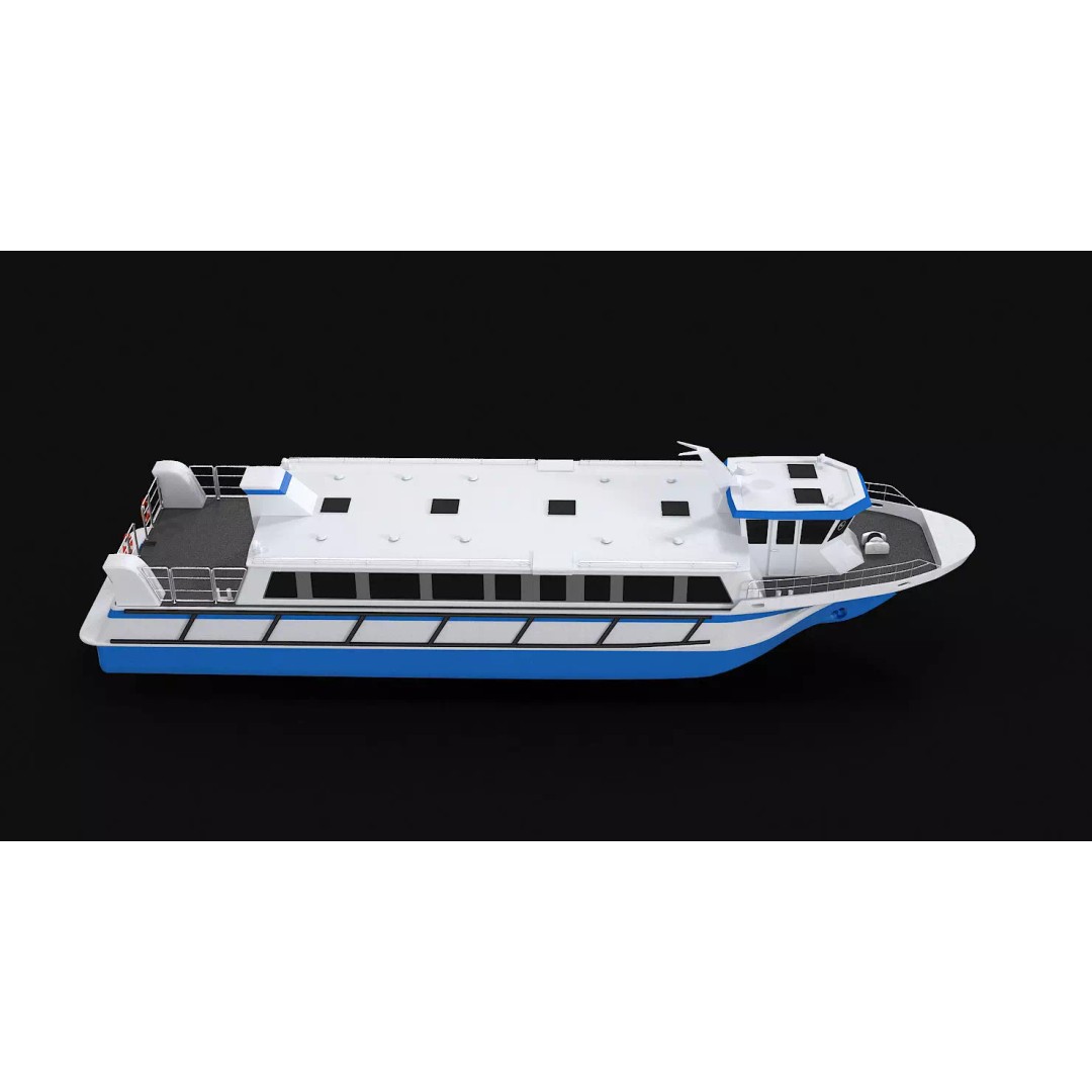 Water Taxi 3D Model – Realistic Vessel with PBR Textures, FBX - View 6