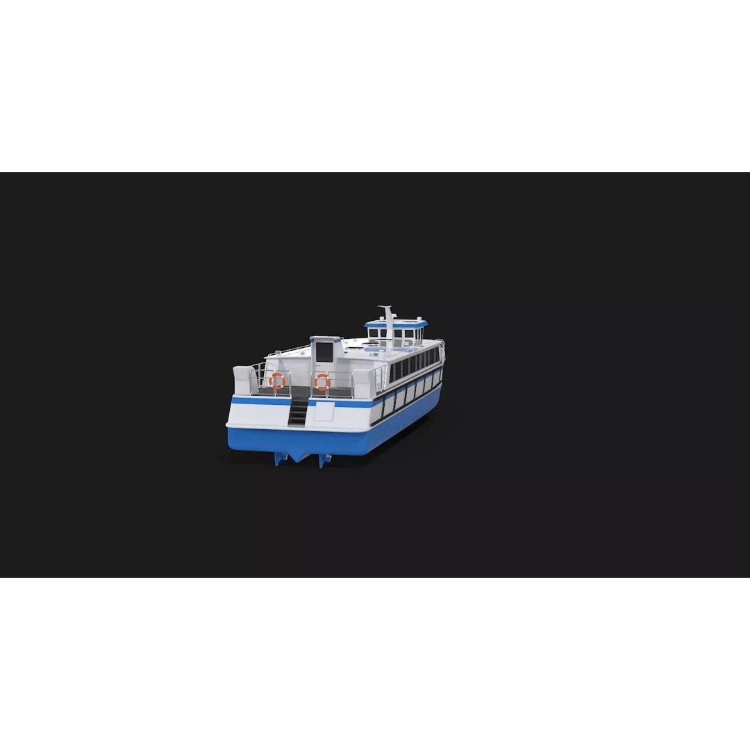 Water Taxi 3D Model – Realistic Vessel with PBR Textures, FBX - View 61