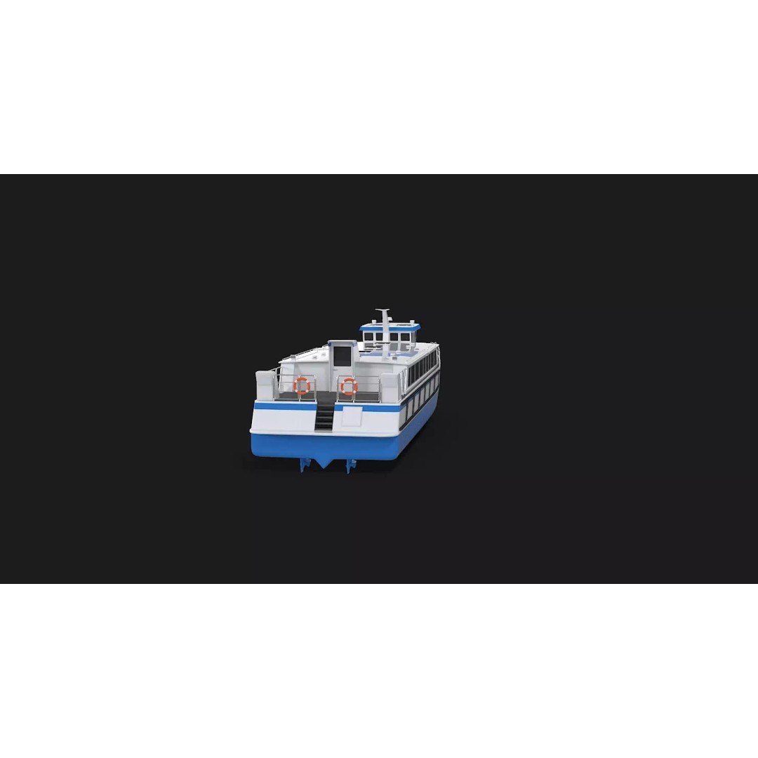 Water Taxi 3D Model – Realistic Vessel with PBR Textures, FBX - View 62