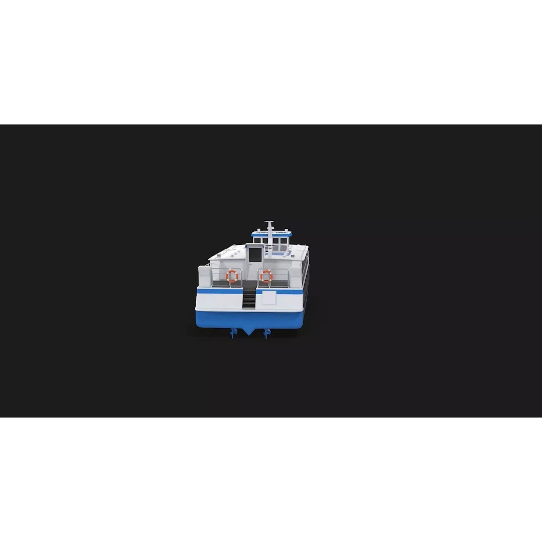 Water Taxi 3D Model – Realistic Vessel with PBR Textures, FBX - View 63