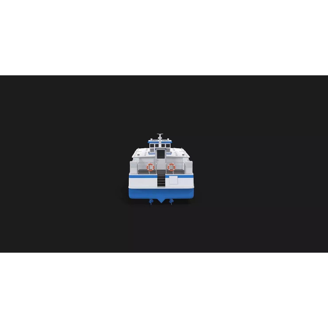 Water Taxi 3D Model – Realistic Vessel with PBR Textures, FBX - View 64
