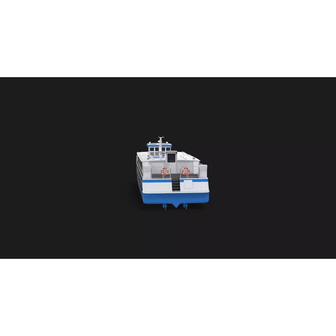 Water Taxi 3D Model – Realistic Vessel with PBR Textures, FBX - View 65