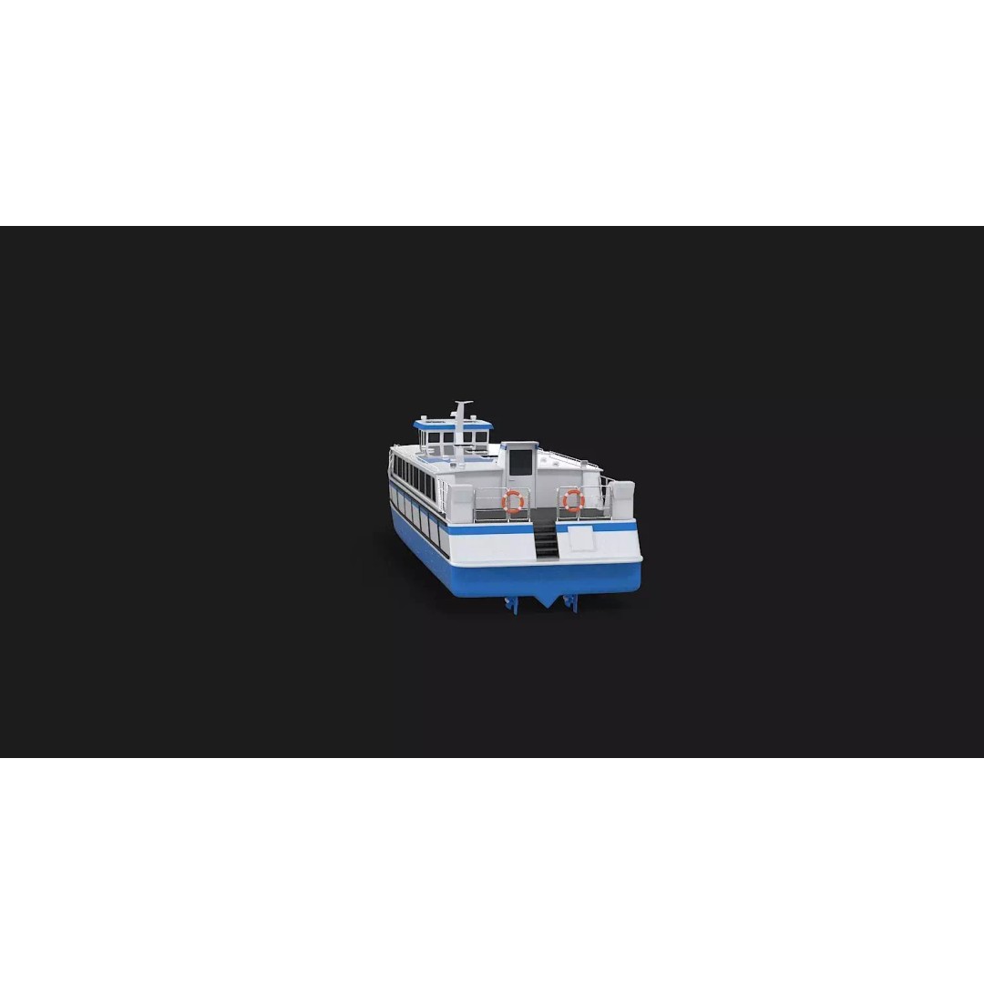Water Taxi 3D Model – Realistic Vessel with PBR Textures, FBX - View 66