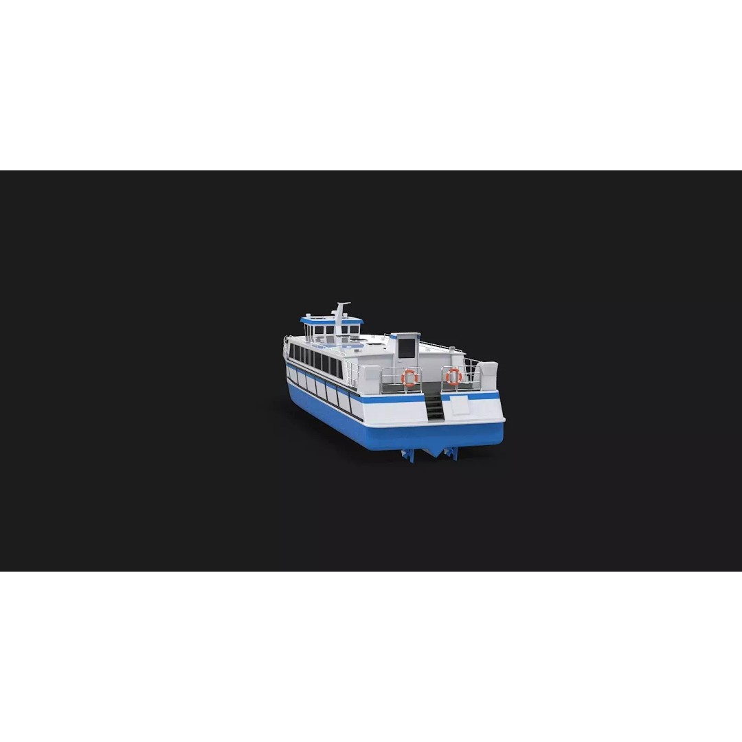 Water Taxi 3D Model – Realistic Vessel with PBR Textures, FBX - View 67