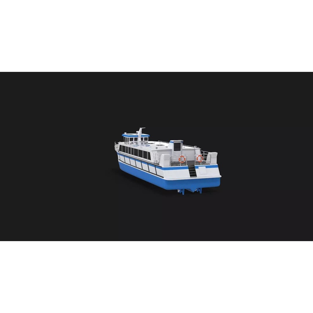 Water Taxi 3D Model – Realistic Vessel with PBR Textures, FBX - View 68