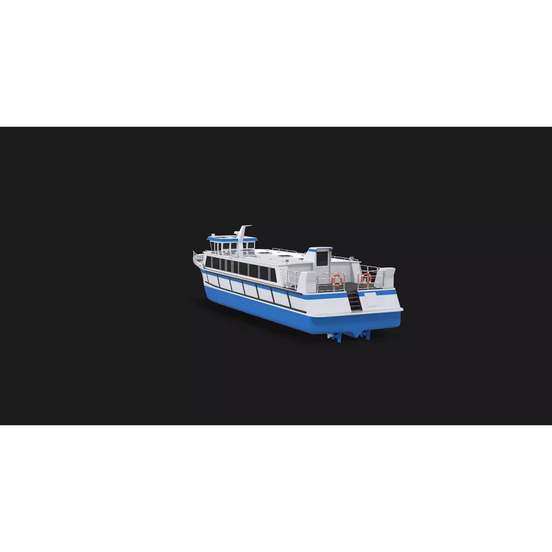 Water Taxi 3D Model – Realistic Vessel with PBR Textures, FBX - View 69