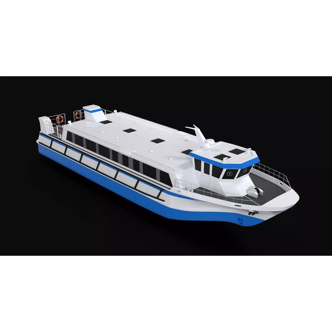 Water Taxi 3D Model – Realistic Vessel with PBR Textures, FBX - View 7