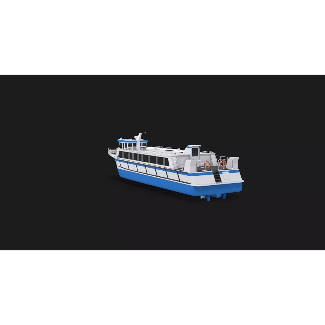 Water Taxi 3D Model – Realistic Vessel with PBR Textures, FBX - View 70