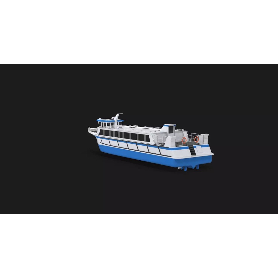 Water Taxi 3D Model – Realistic Vessel with PBR Textures, FBX - View 71