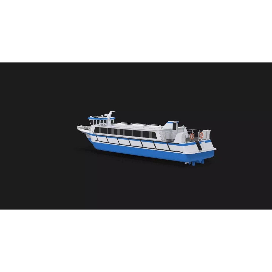 Water Taxi 3D Model – Realistic Vessel with PBR Textures, FBX - View 73
