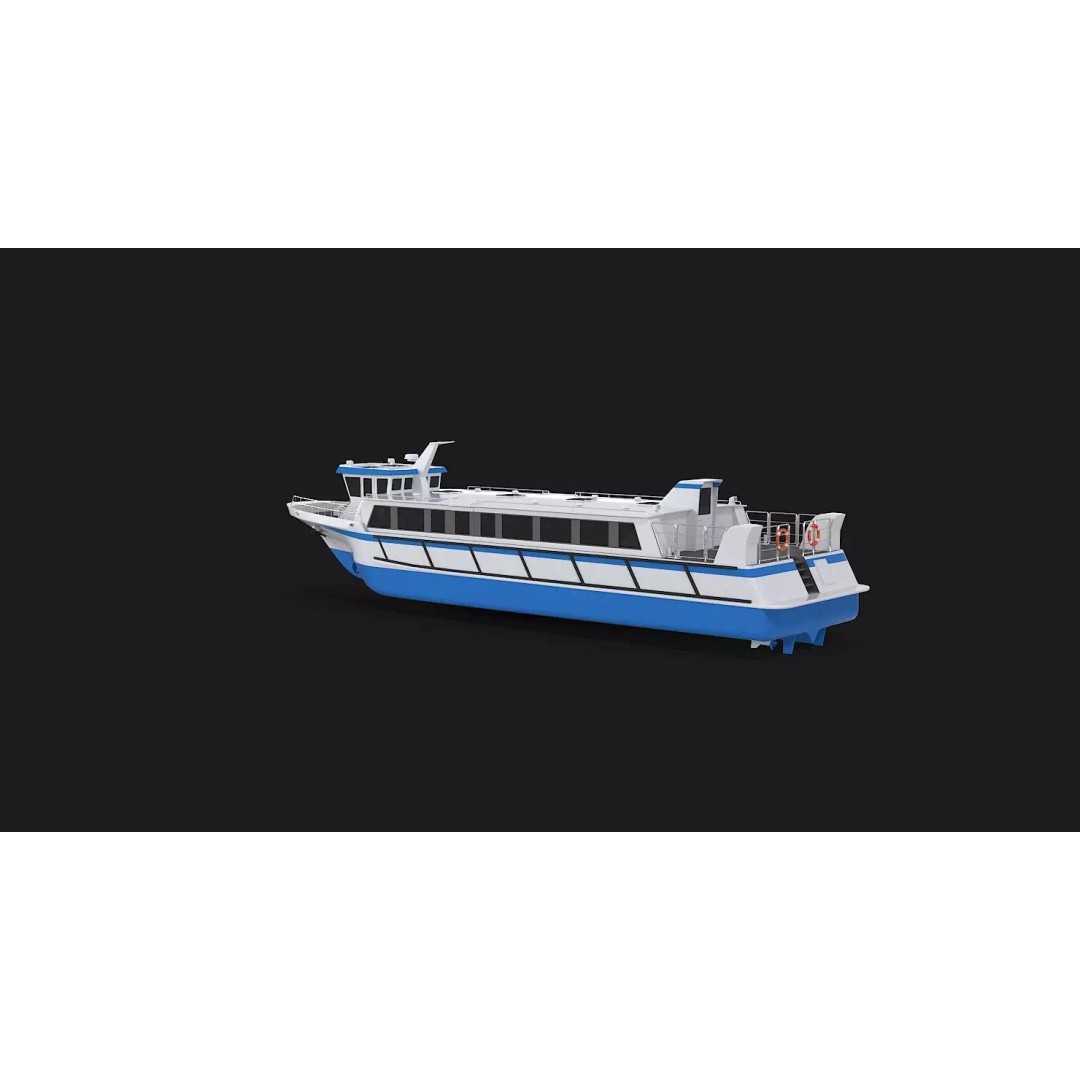 Water Taxi 3D Model – Realistic Vessel with PBR Textures, FBX - View 74