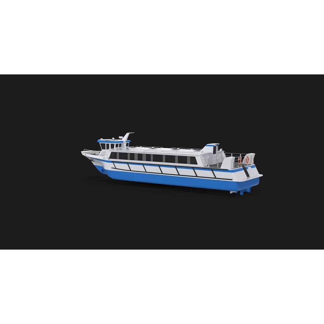 Water Taxi 3D Model – Realistic Vessel with PBR Textures, FBX - View 75