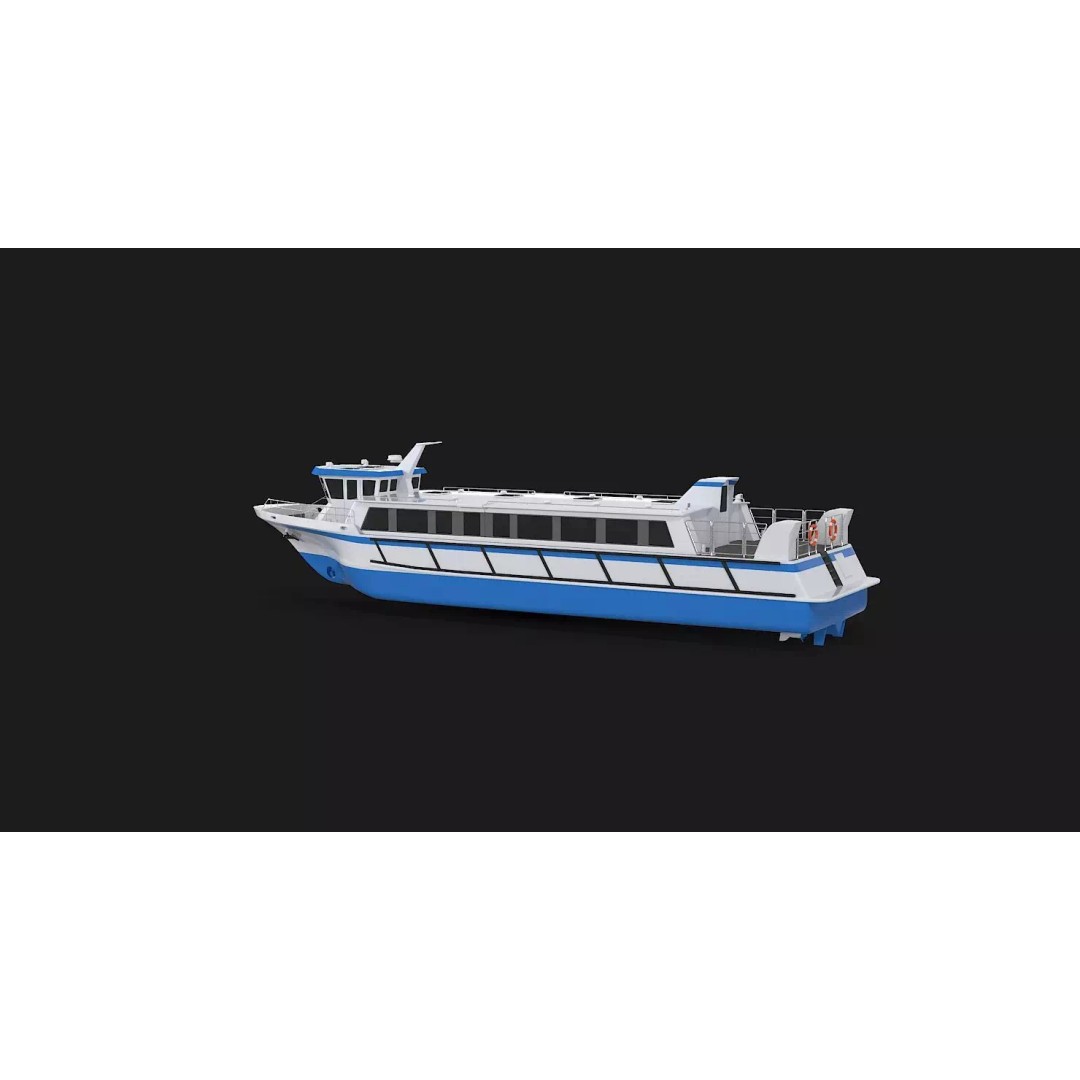 Water Taxi 3D Model – Realistic Vessel with PBR Textures, FBX - View 76