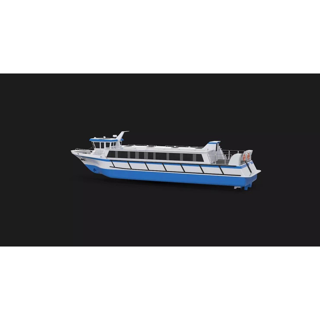 Water Taxi 3D Model – Realistic Vessel with PBR Textures, FBX - View 77