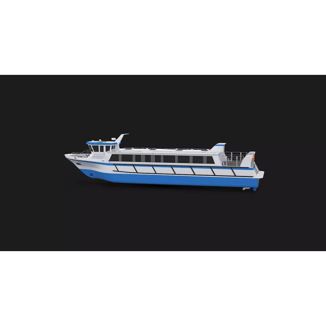 Water Taxi 3D Model – Realistic Vessel with PBR Textures, FBX - View 79