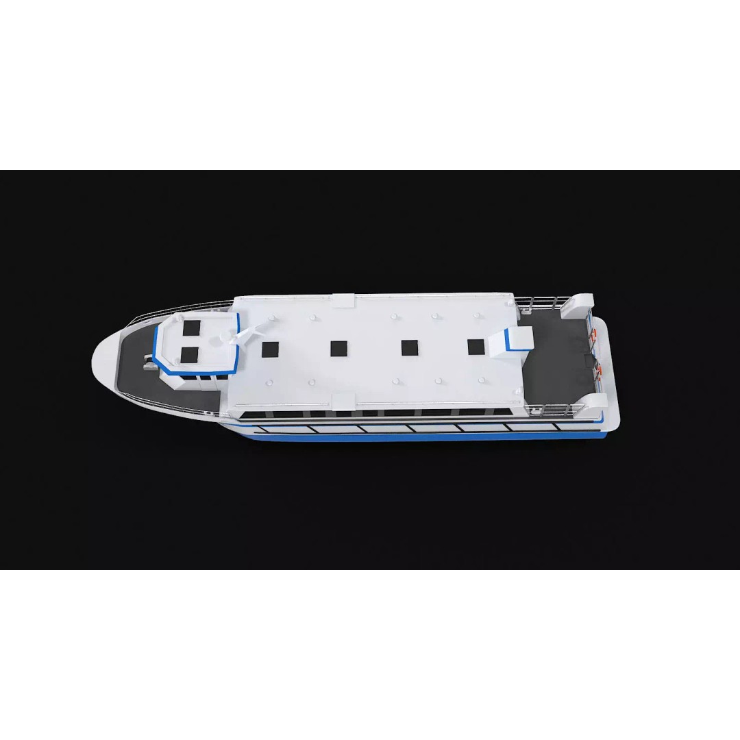 Water Taxi 3D Model – Realistic Vessel with PBR Textures, FBX - View 8