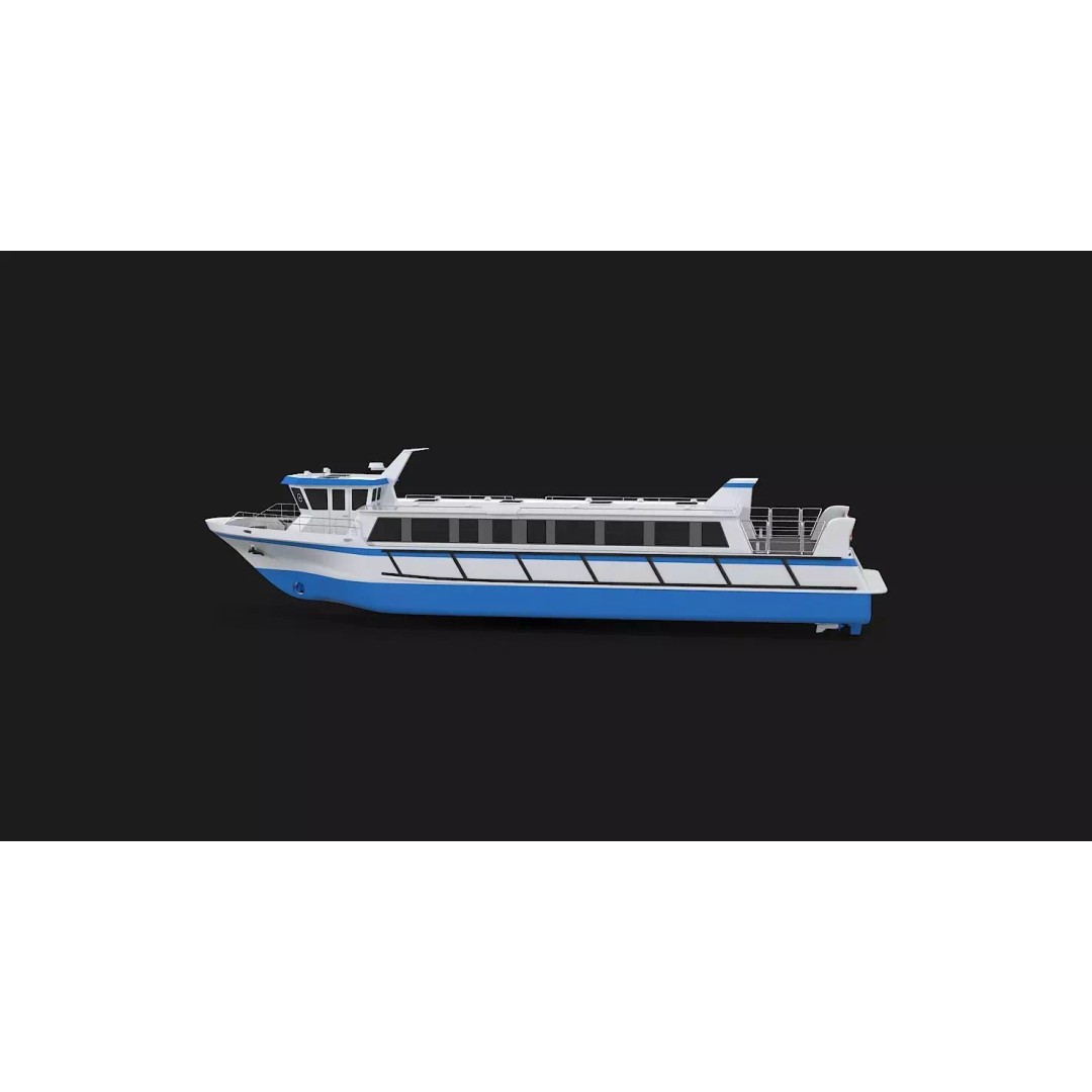Water Taxi 3D Model – Realistic Vessel with PBR Textures, FBX - View 80