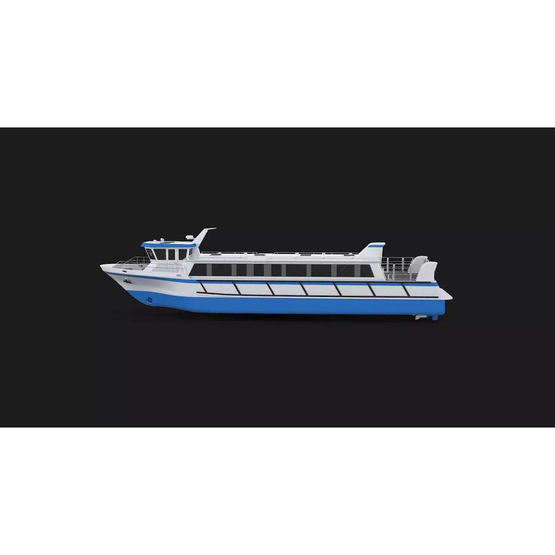 Water Taxi 3D Model – Realistic Vessel with PBR Textures, FBX - View 81