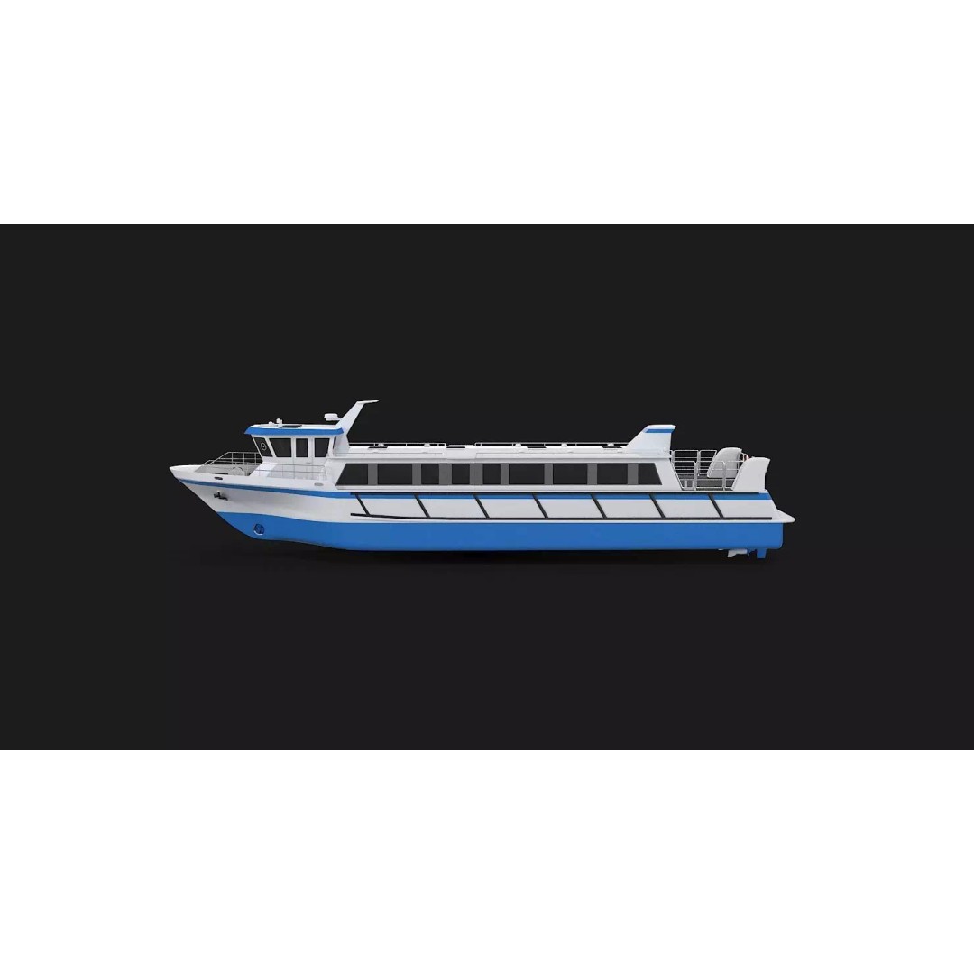 Water Taxi 3D Model – Realistic Vessel with PBR Textures, FBX - View 82