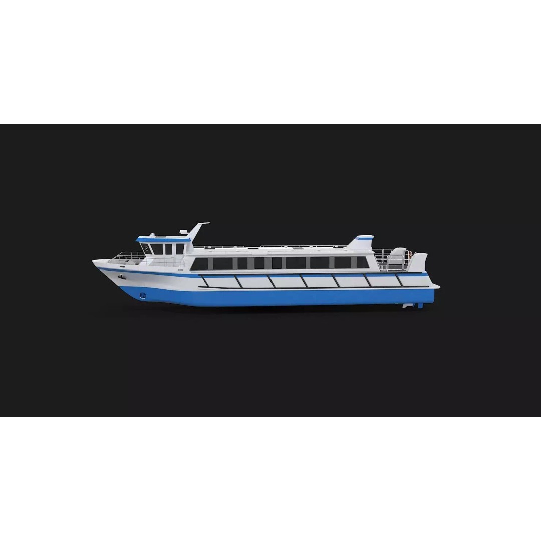 Water Taxi 3D Model – Realistic Vessel with PBR Textures, FBX - View 83