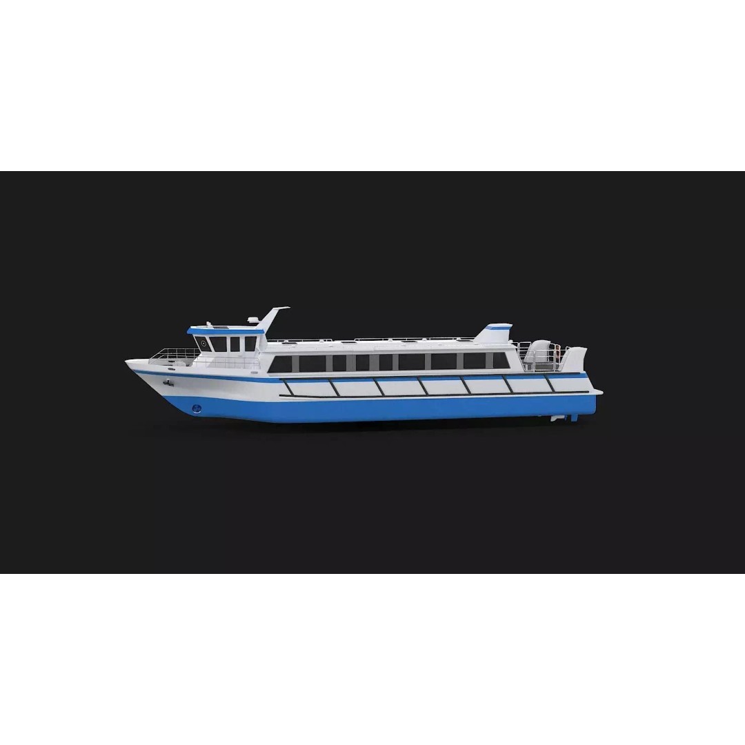 Water Taxi 3D Model – Realistic Vessel with PBR Textures, FBX - View 84