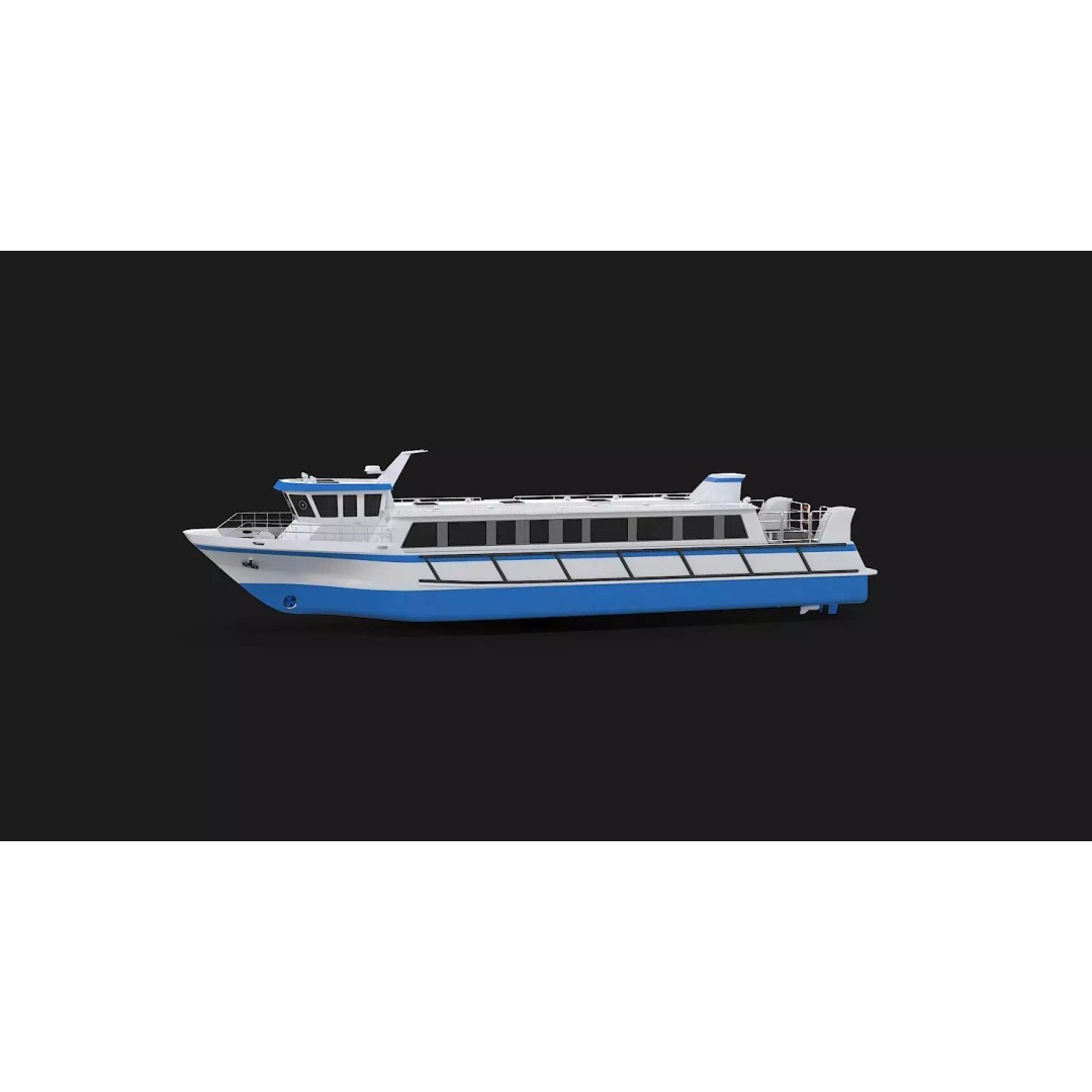 Water Taxi 3D Model – Realistic Vessel with PBR Textures, FBX - View 85