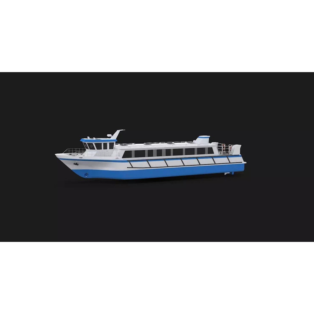 Water Taxi 3D Model – Realistic Vessel with PBR Textures, FBX - View 87