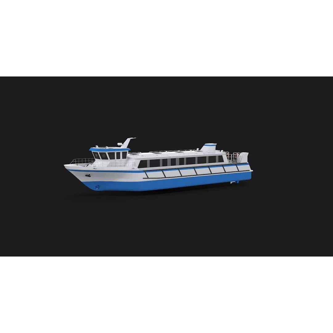 Water Taxi 3D Model – Realistic Vessel with PBR Textures, FBX - View 89