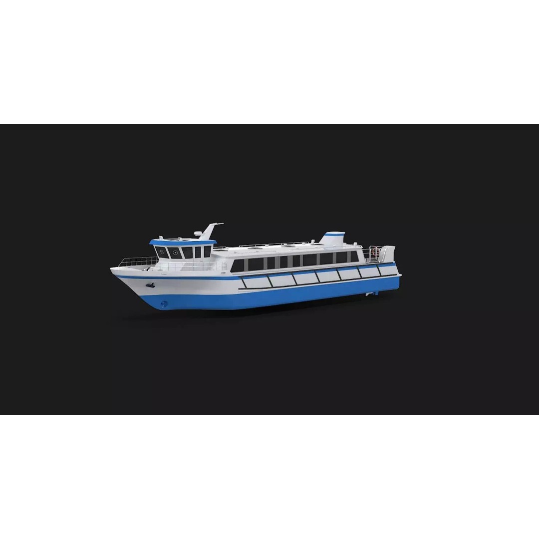Water Taxi 3D Model – Realistic Vessel with PBR Textures, FBX - View 90