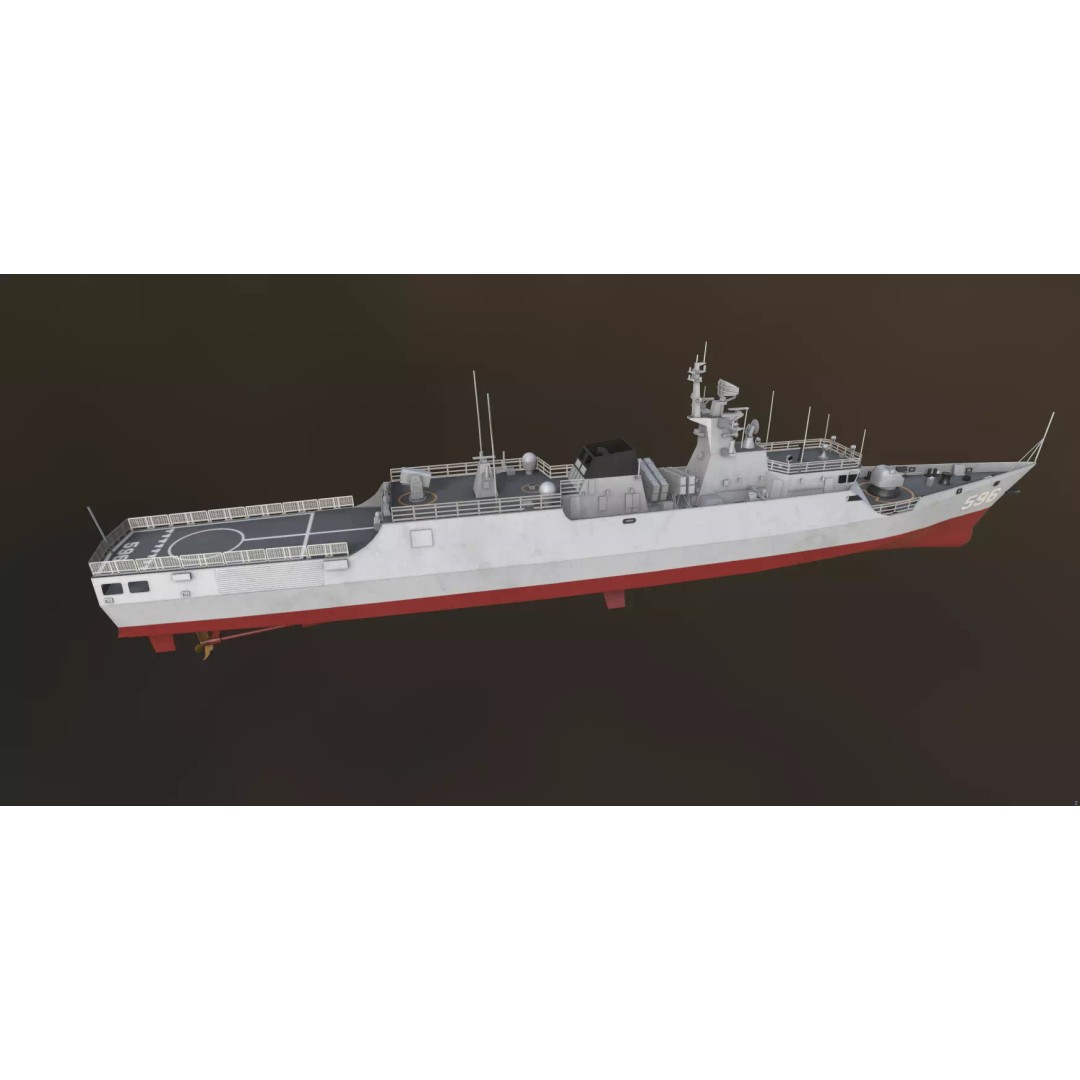 Type 056 Corvette 3D Model – Military Vessel with PBR Textures, FBX - View 12