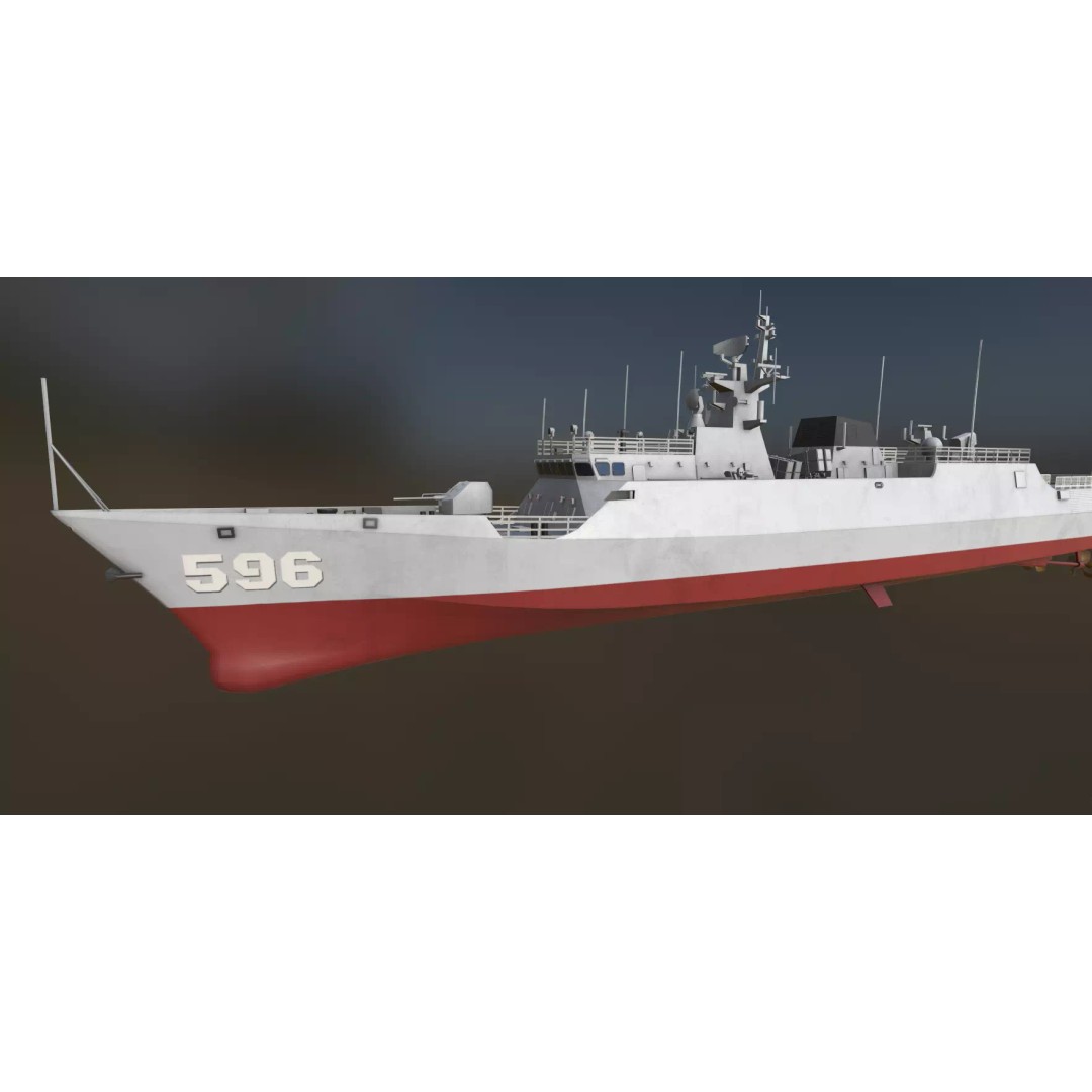 Type 056 Corvette 3D Model – Military Vessel with PBR Textures, FBX - View 2
