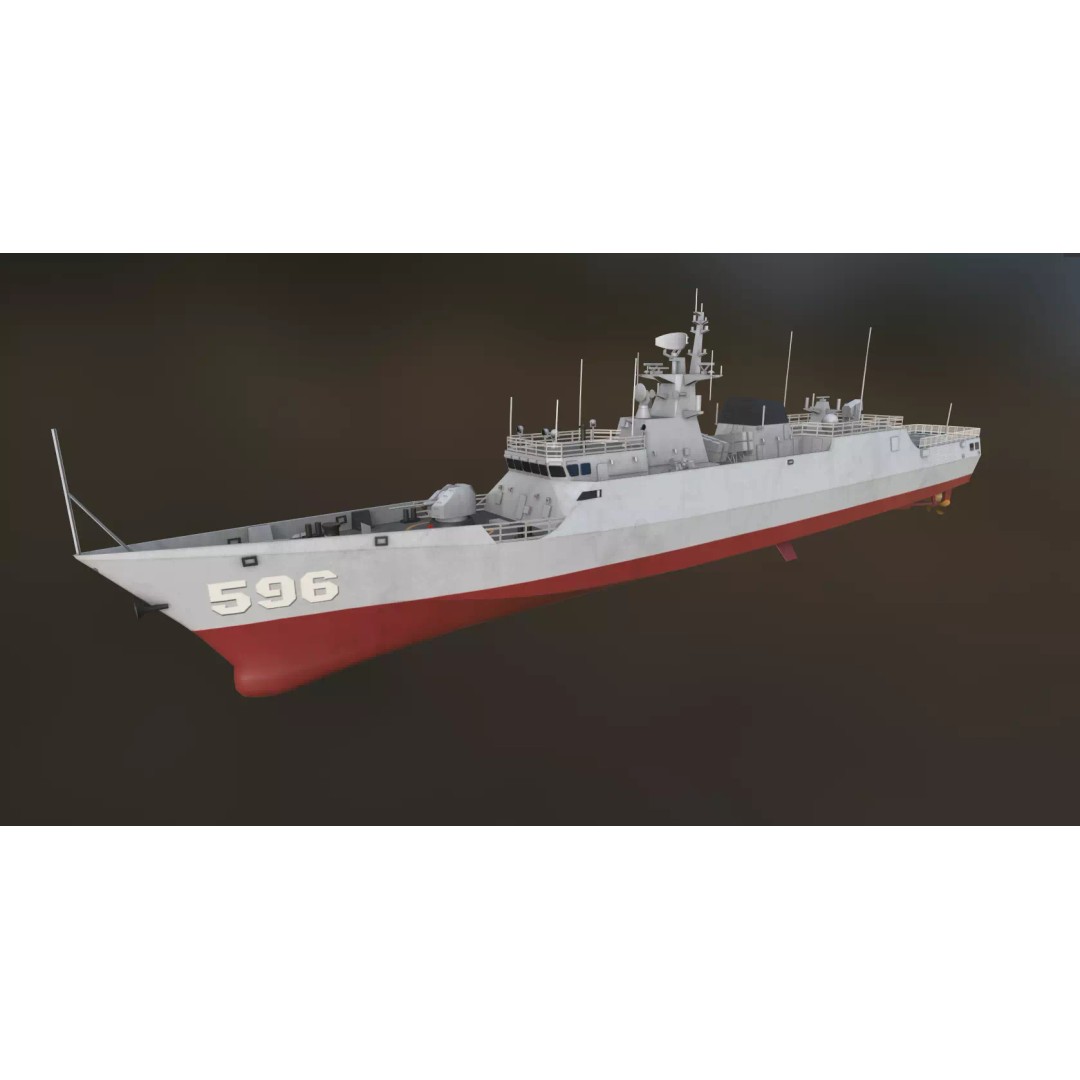 Type 056 Corvette 3D Model – Military Vessel with PBR Textures, FBX - View 8