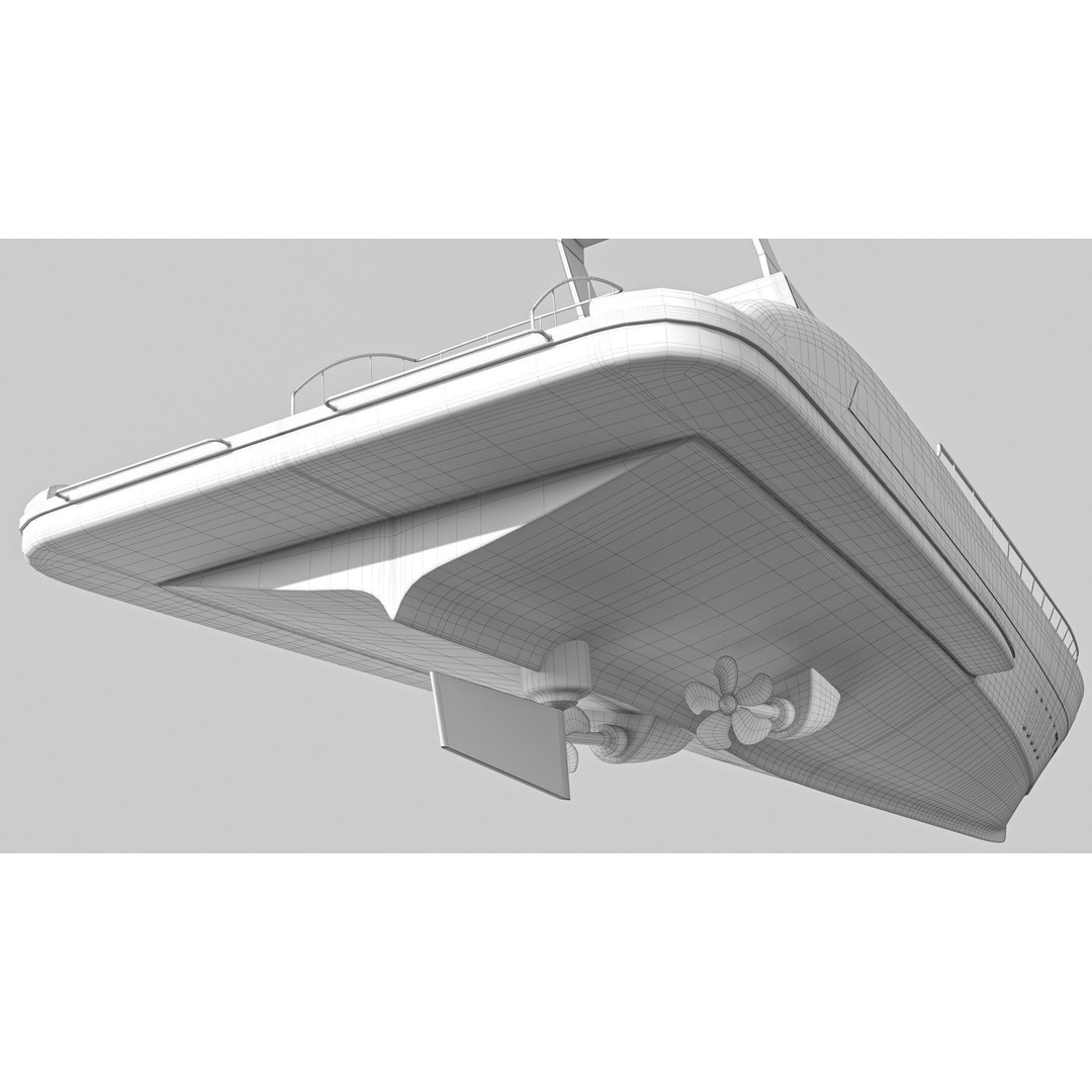 Yacht 3D Model – Low Poly Game Asset, PBR Textures, FBX/OBJ