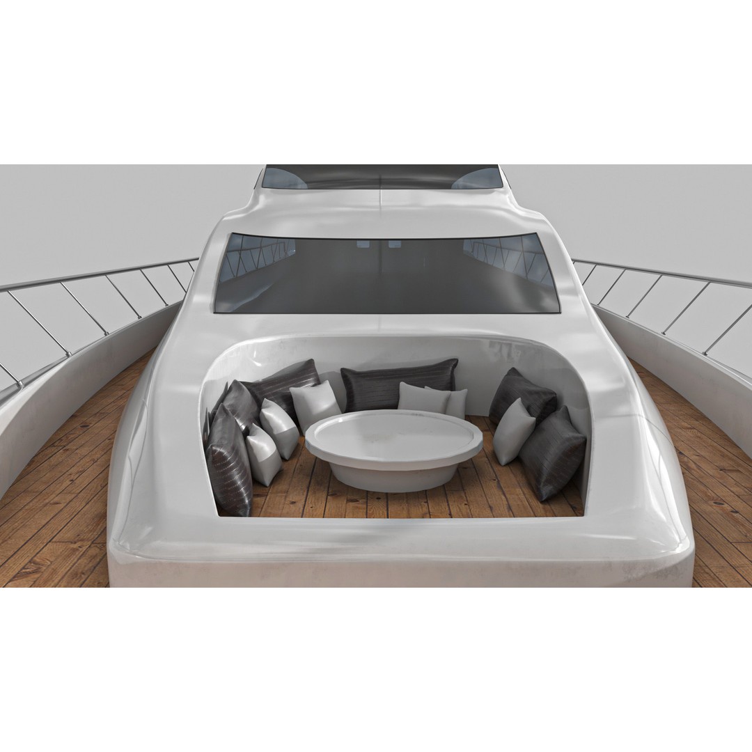 Yacht 3D Model – Low Poly Game Asset, PBR Textures, FBX/OBJ - View 15