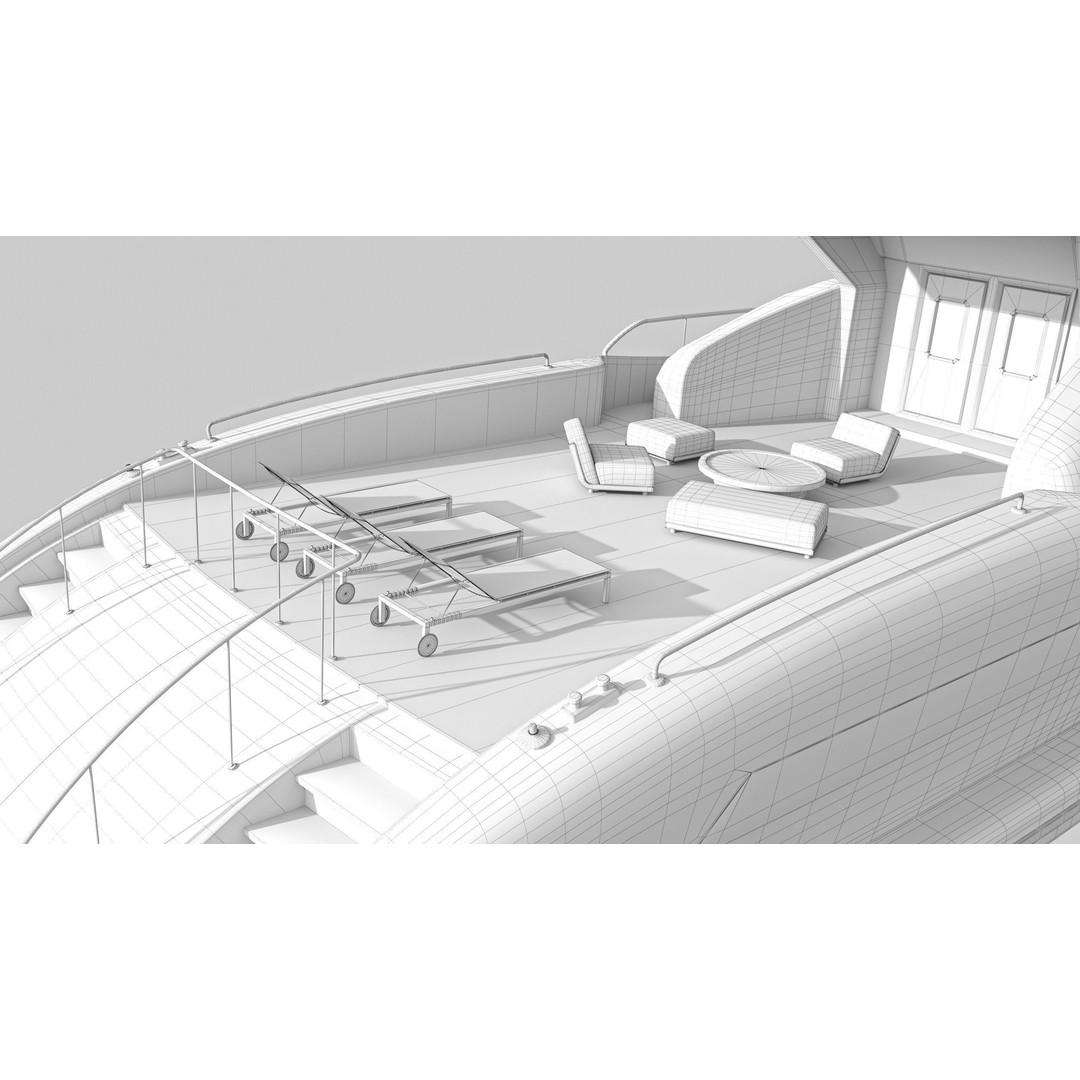 Yacht 3D Model – Low Poly Game Asset, PBR Textures, FBX/OBJ - View 23