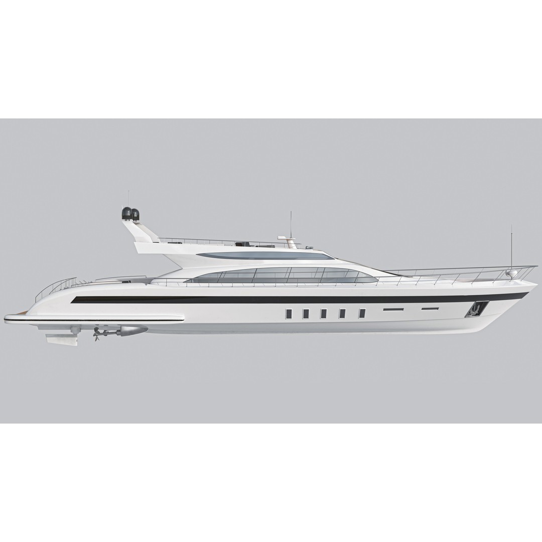 Yacht 3D Model – Low Poly Game Asset, PBR Textures, FBX/OBJ - View 6