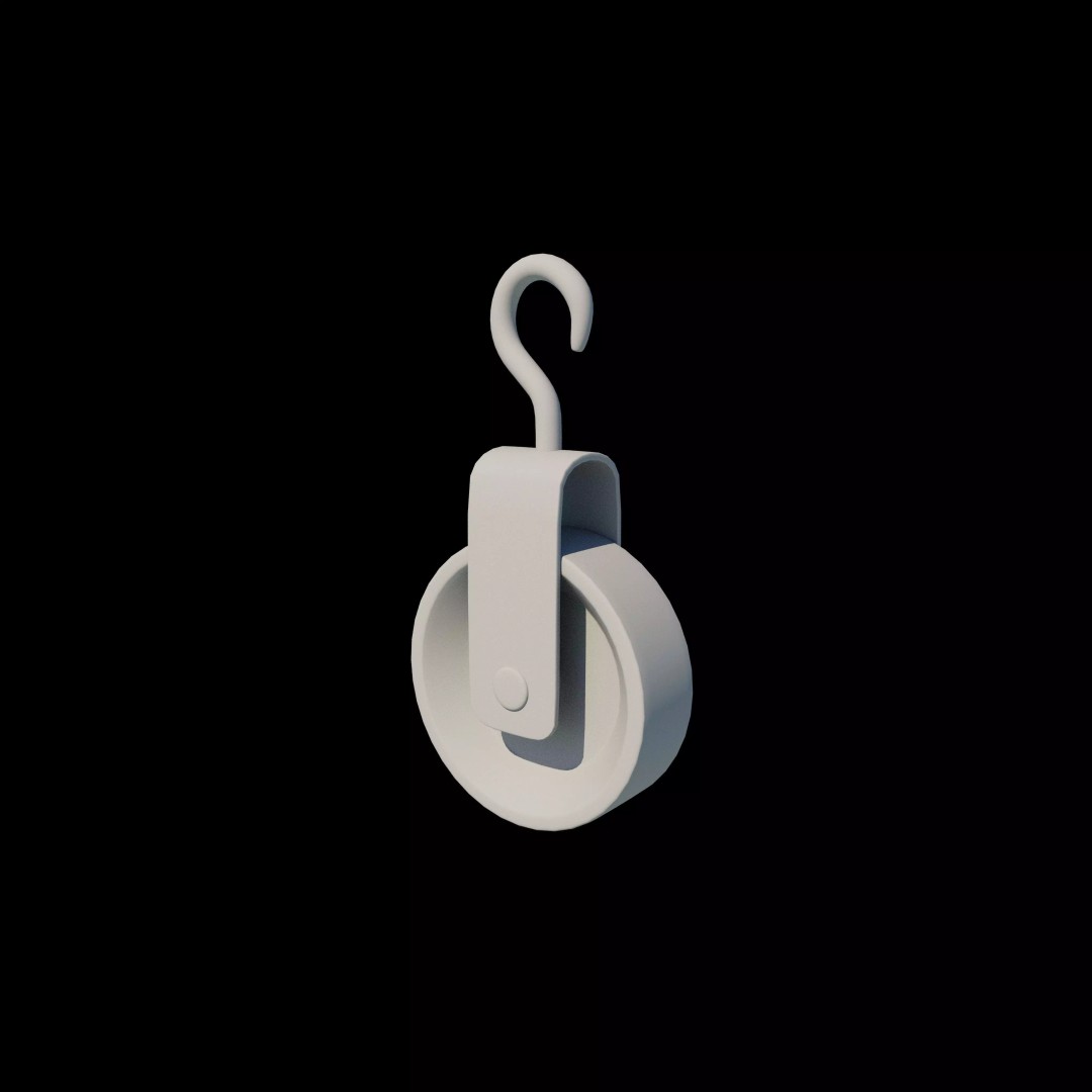 Old Pulley 3D Model – Vintage Industrial Tool, Game Ready FBX - View 15