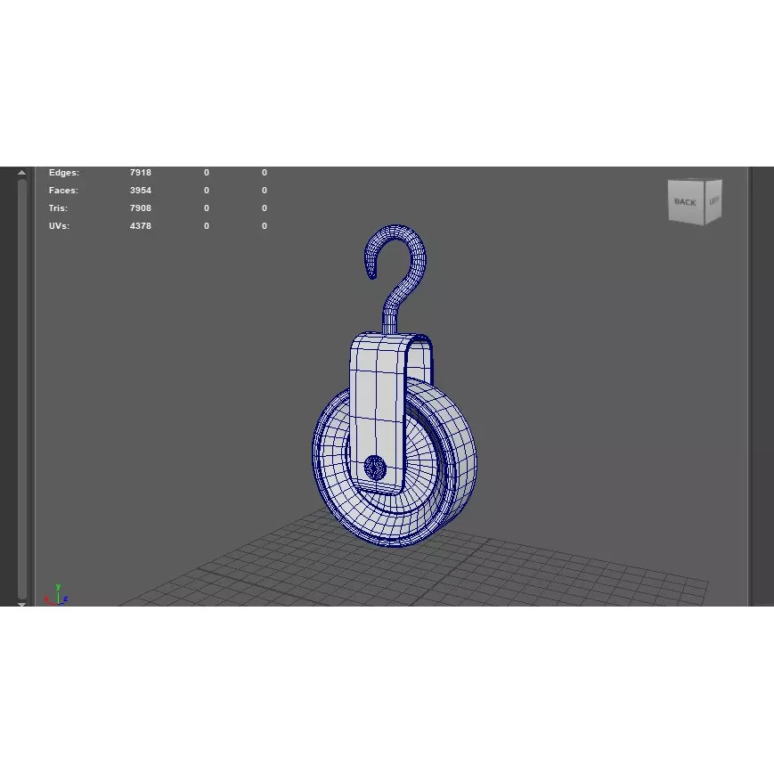 Old Pulley 3D Model – Vintage Industrial Tool, Game Ready FBX - View 16