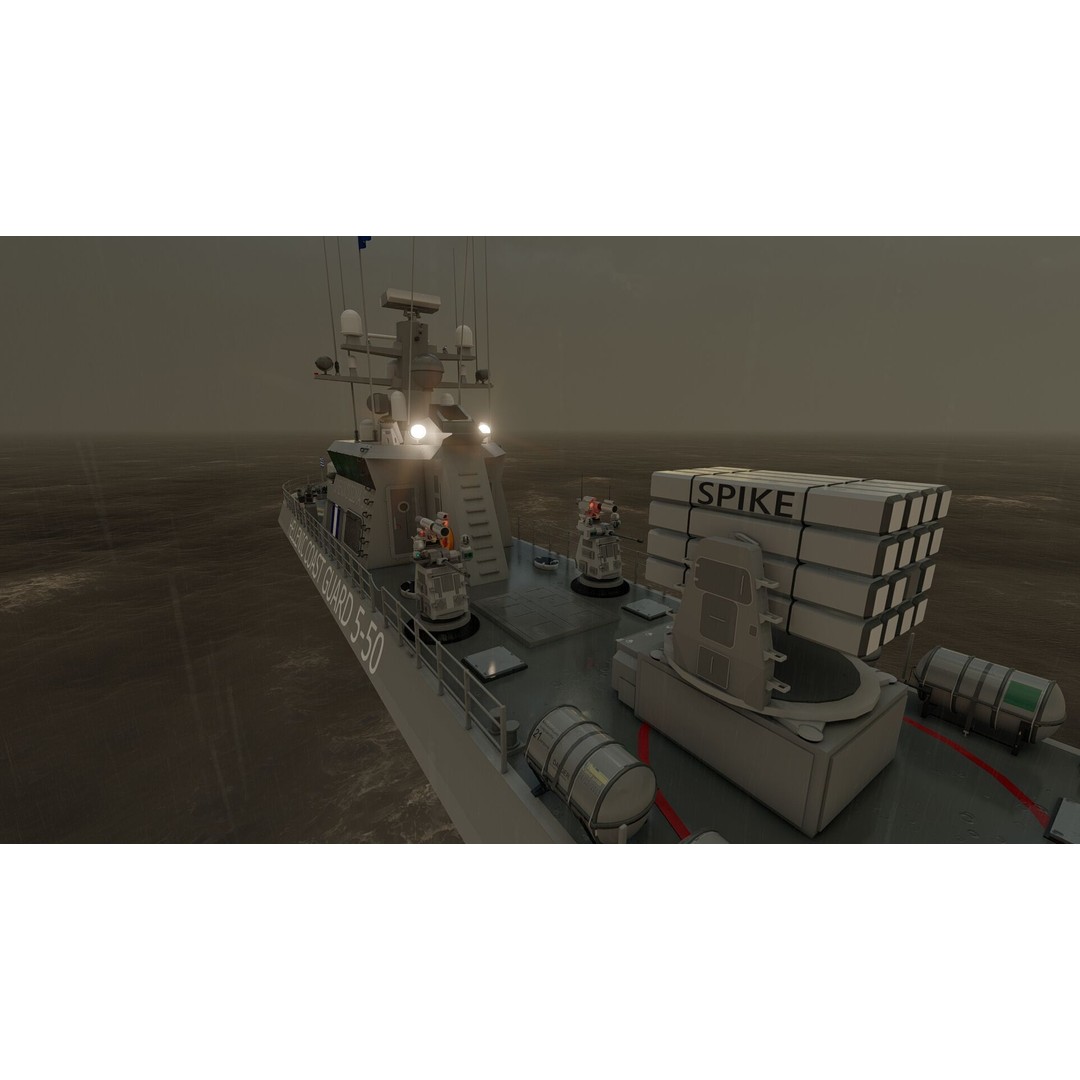 Coast Guard Ship Patrol 3D Model – Detailed Military Vessel, FBX, OBJ - View 18