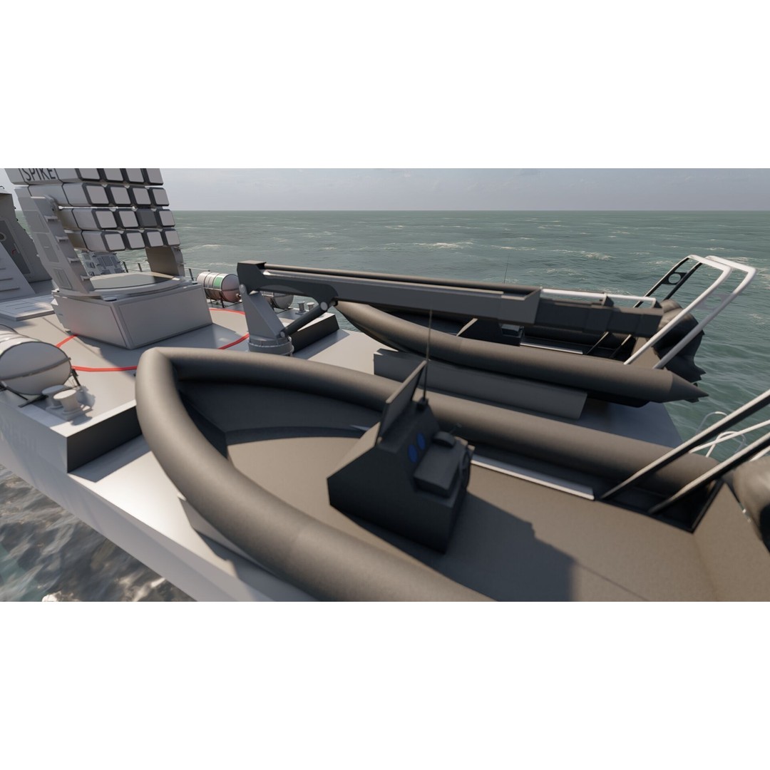 Coast Guard Ship Patrol 3D Model – Detailed Military Vessel, FBX, OBJ - View 7