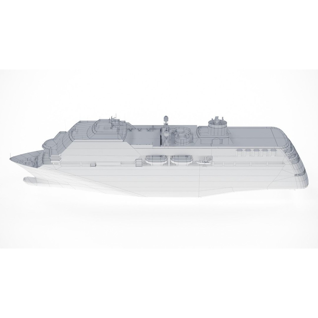 Arctic Cruiseship 3D Model – Low Poly Game-Ready Vessel, FBX