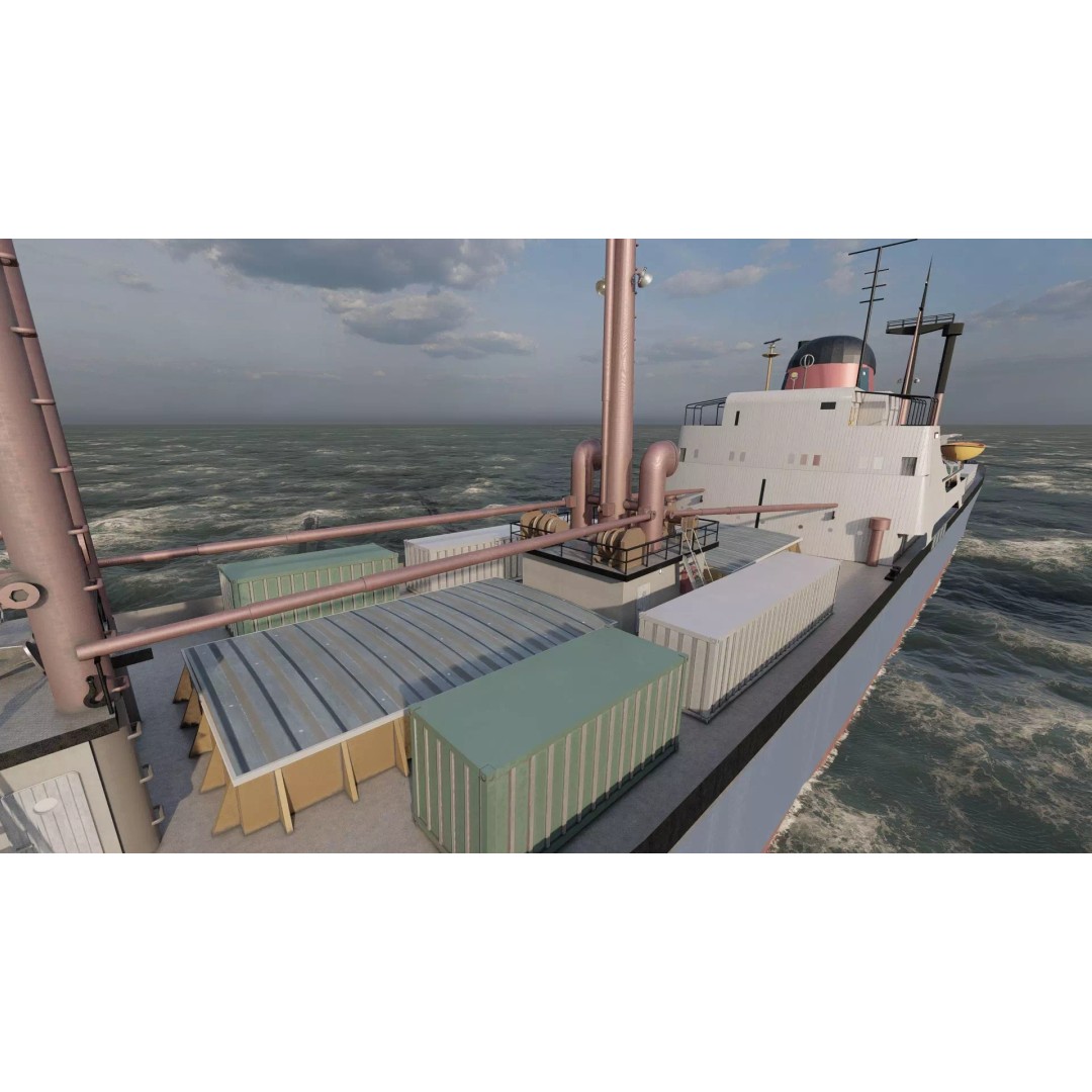 Small German Cargo Ship 3D Model – Detailed Industrial Vessel, Lumion Ready - View 27