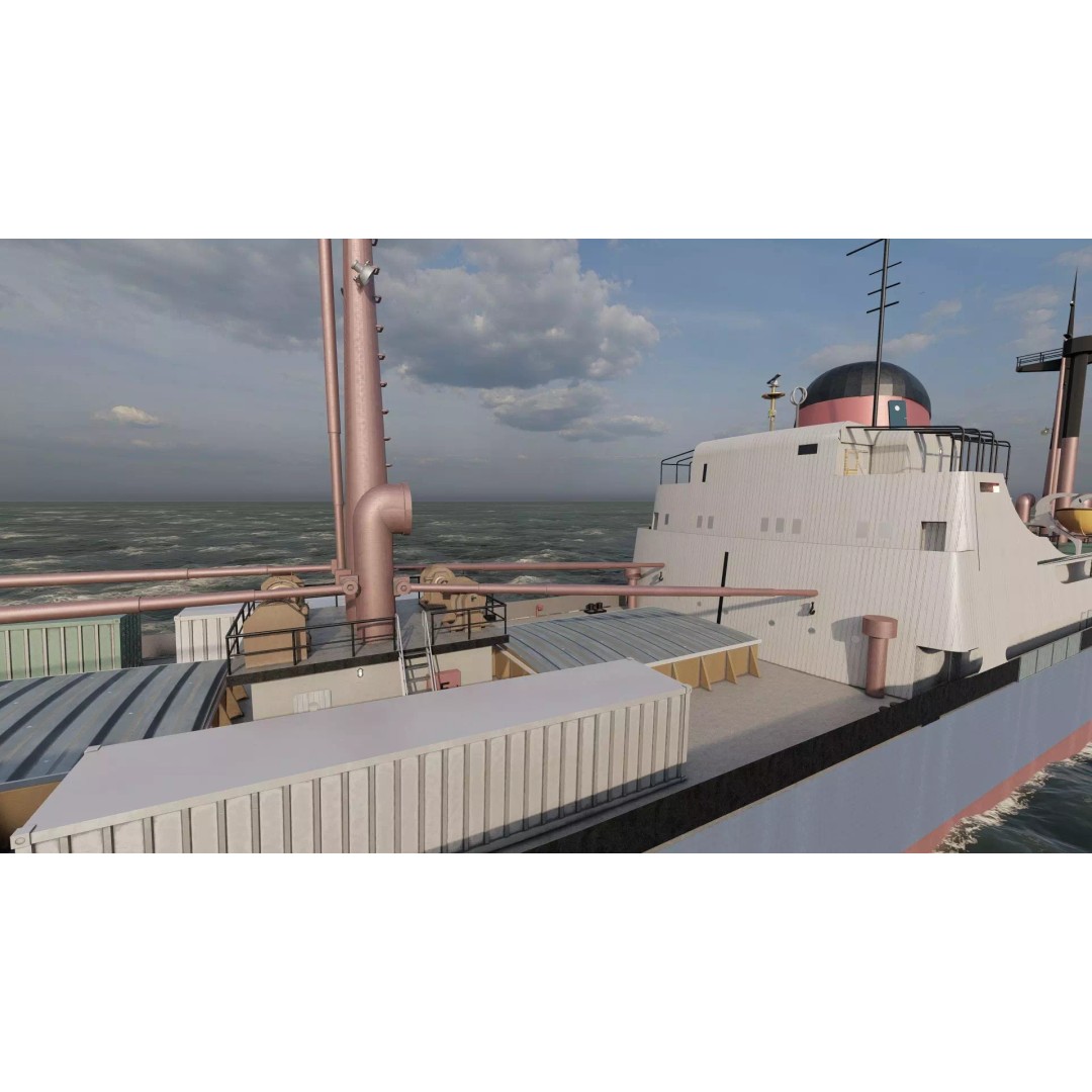 Small German Cargo Ship 3D Model – Detailed Industrial Vessel, Lumion Ready - View 28