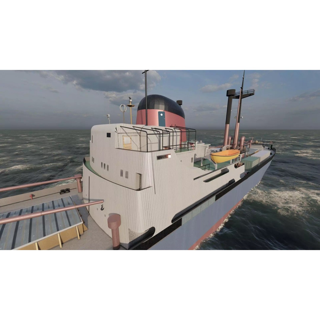 Small German Cargo Ship 3D Model – Detailed Industrial Vessel, Lumion Ready - View 29