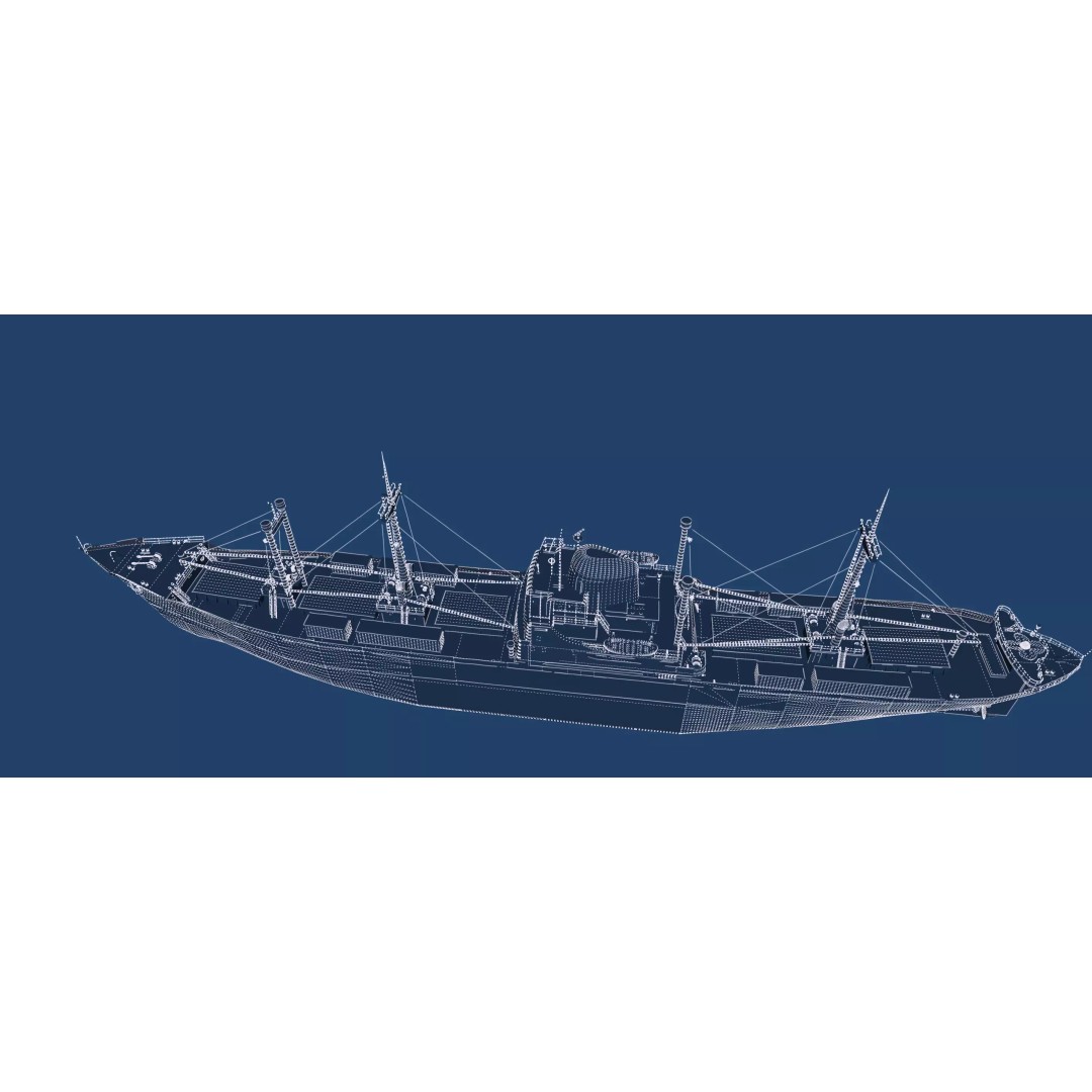 Small German Cargo Ship 3D Model – Detailed Industrial Vessel, Lumion Ready - View 50