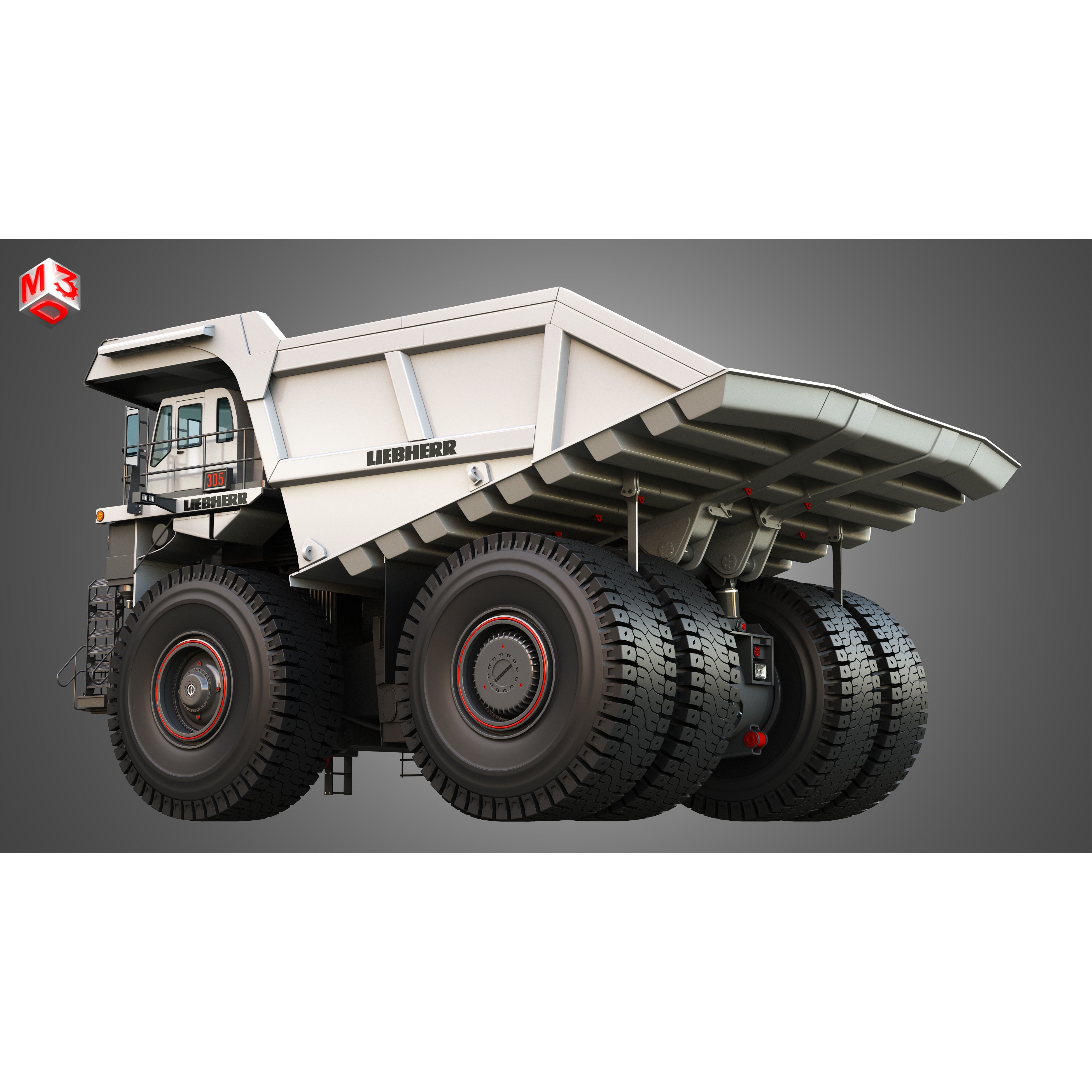 Liebherr T274 - High-Detail Mining Dump Truck 3D Model - View 11