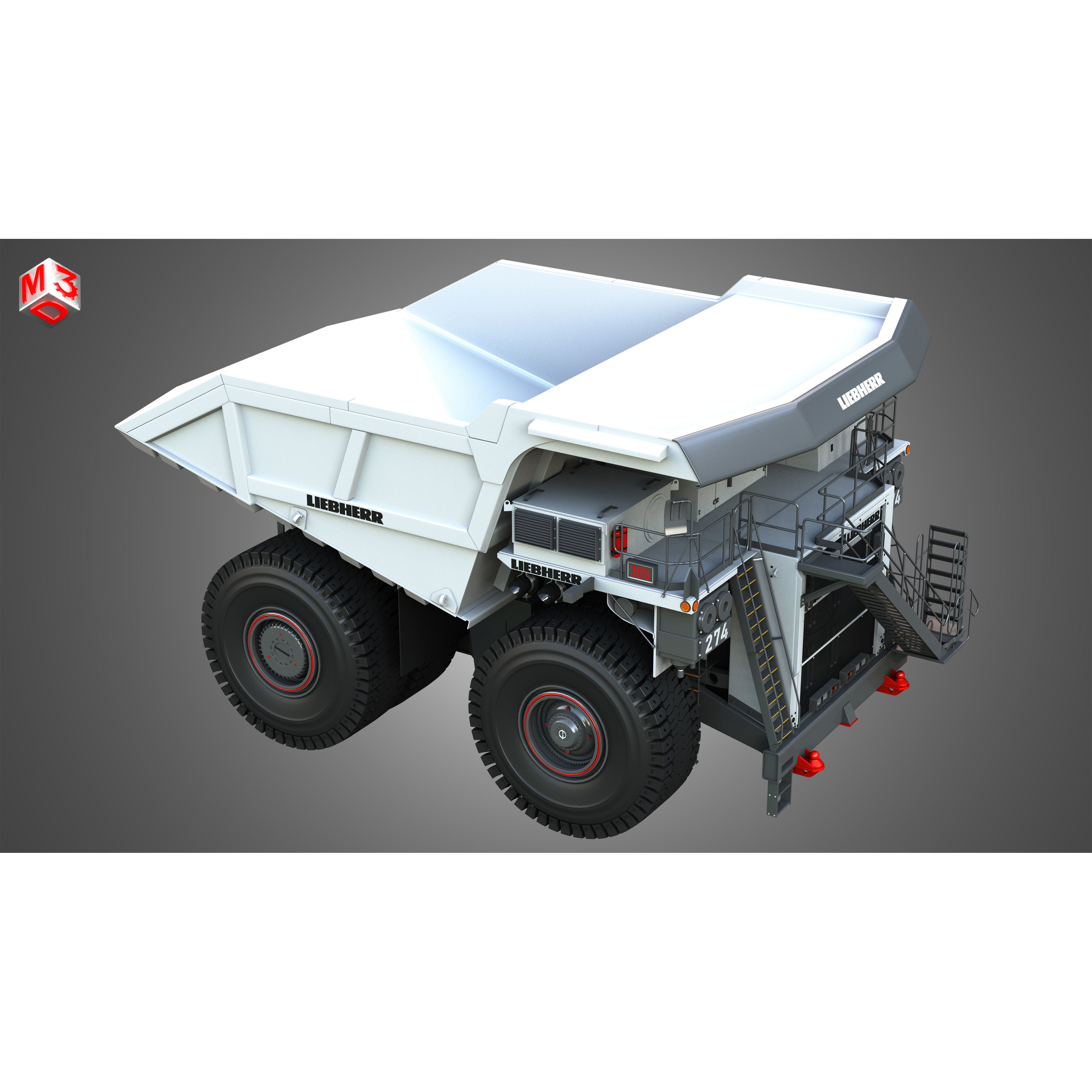 Liebherr T274 - High-Detail Mining Dump Truck 3D Model - View 22